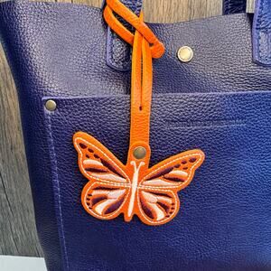 Portland Leather Orange Butterfly FAST SHIP Portland Leather KOI Monarca Charm